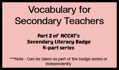 Vocabulary for Secondary Teachers (Part 2)