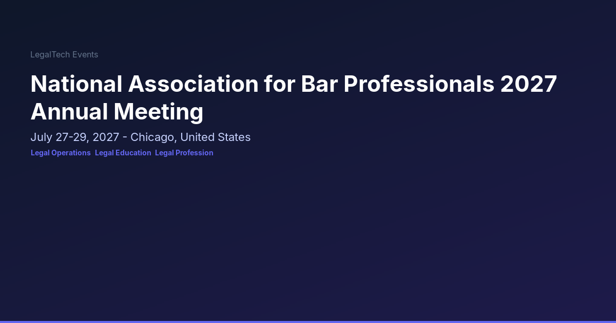 National Association for Bar Professionals Annual Meeting
