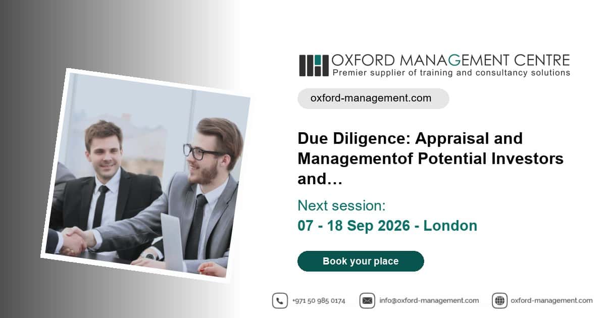 Due Diligence: Appraisal and Management of Potential Investors and Partners