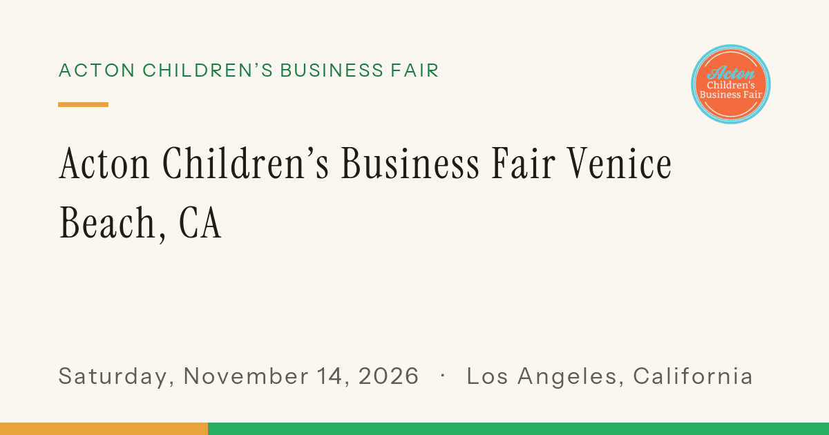 Acton Children's Business Fair