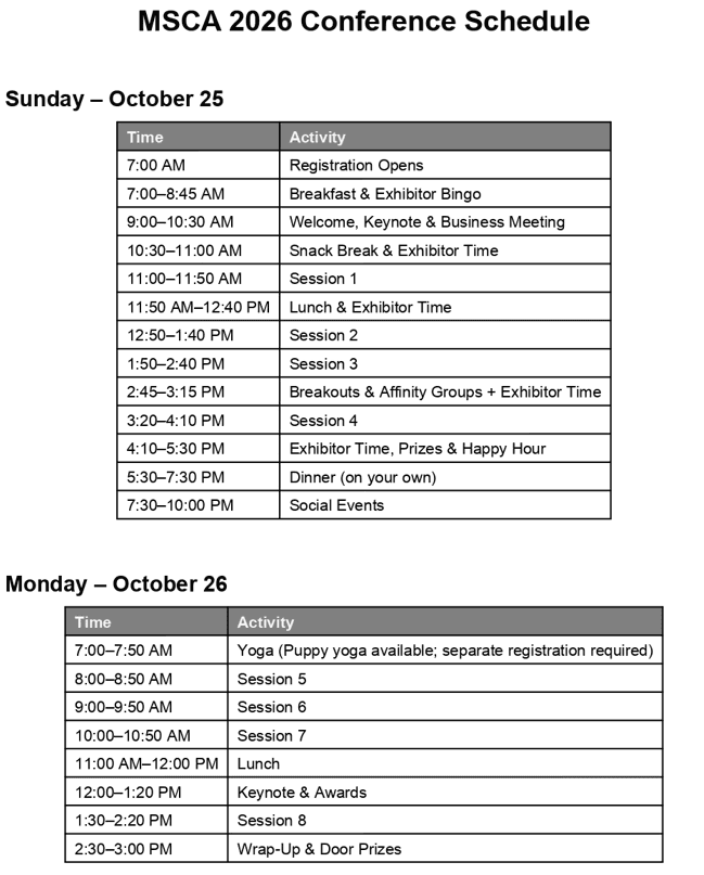 MSCA Conference