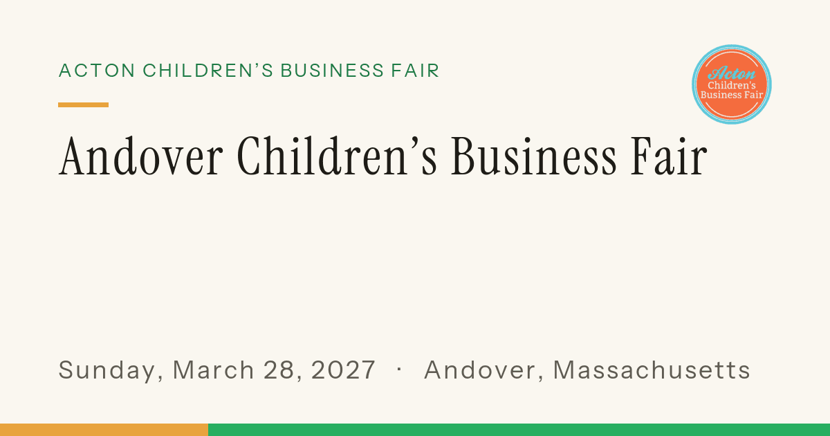 Andover Children's Business Fair
