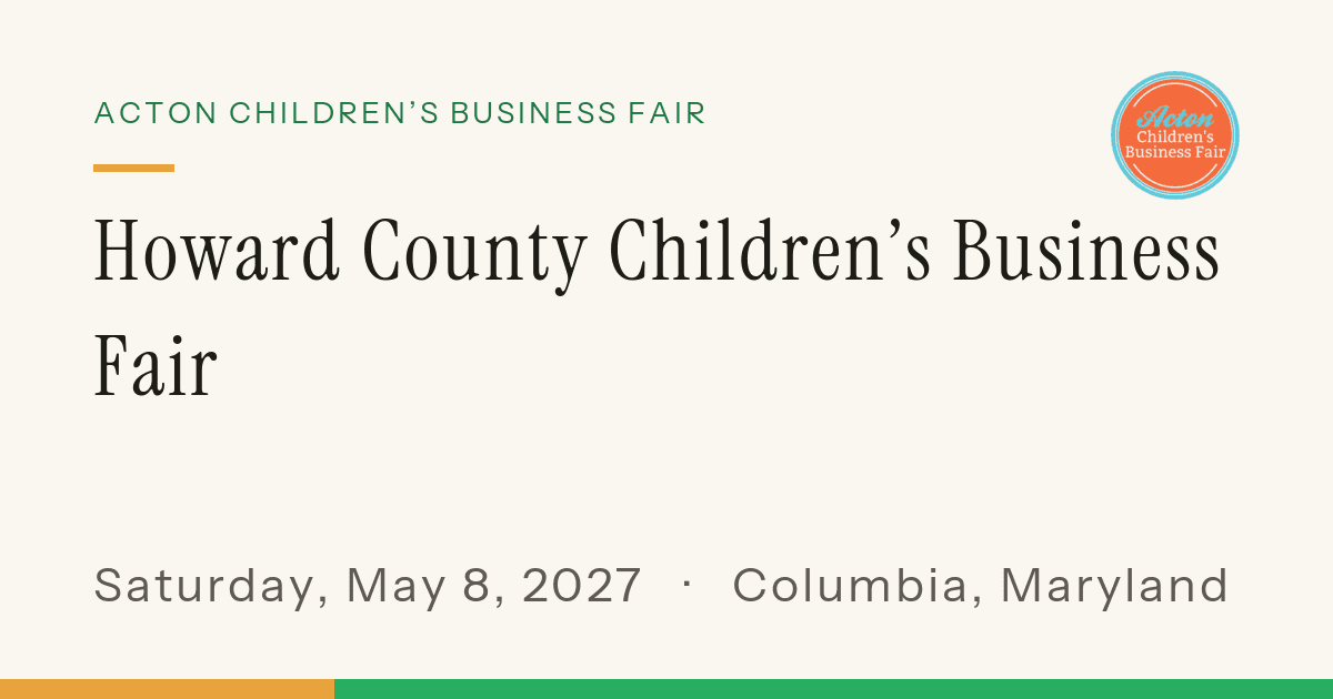 Howard County Children's Business Fair