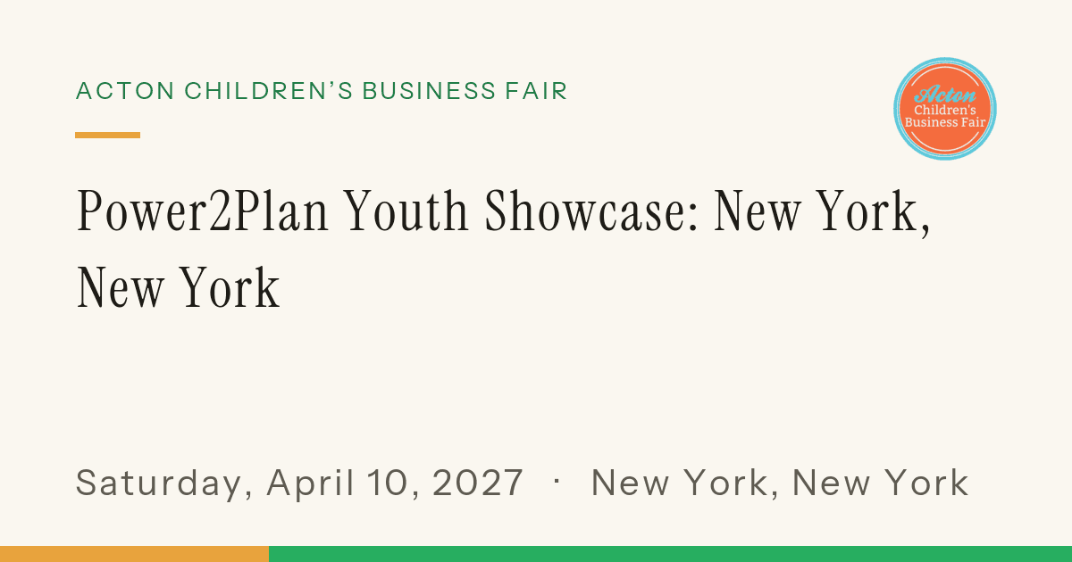 Acton Children's Business Fair NYC