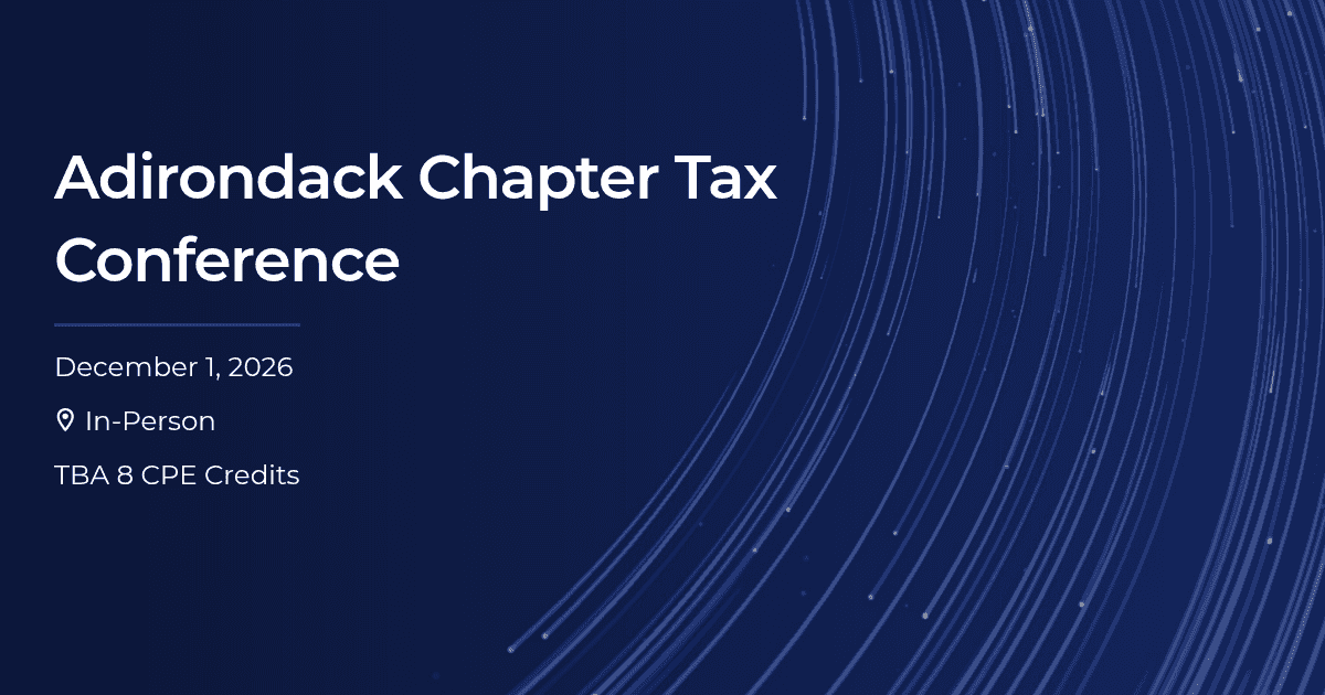 Adirondack Chapter Tax Conference