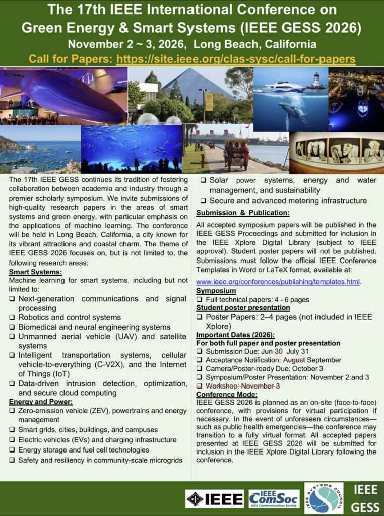 Ieee International Conference on Green Energy and Smart Systems