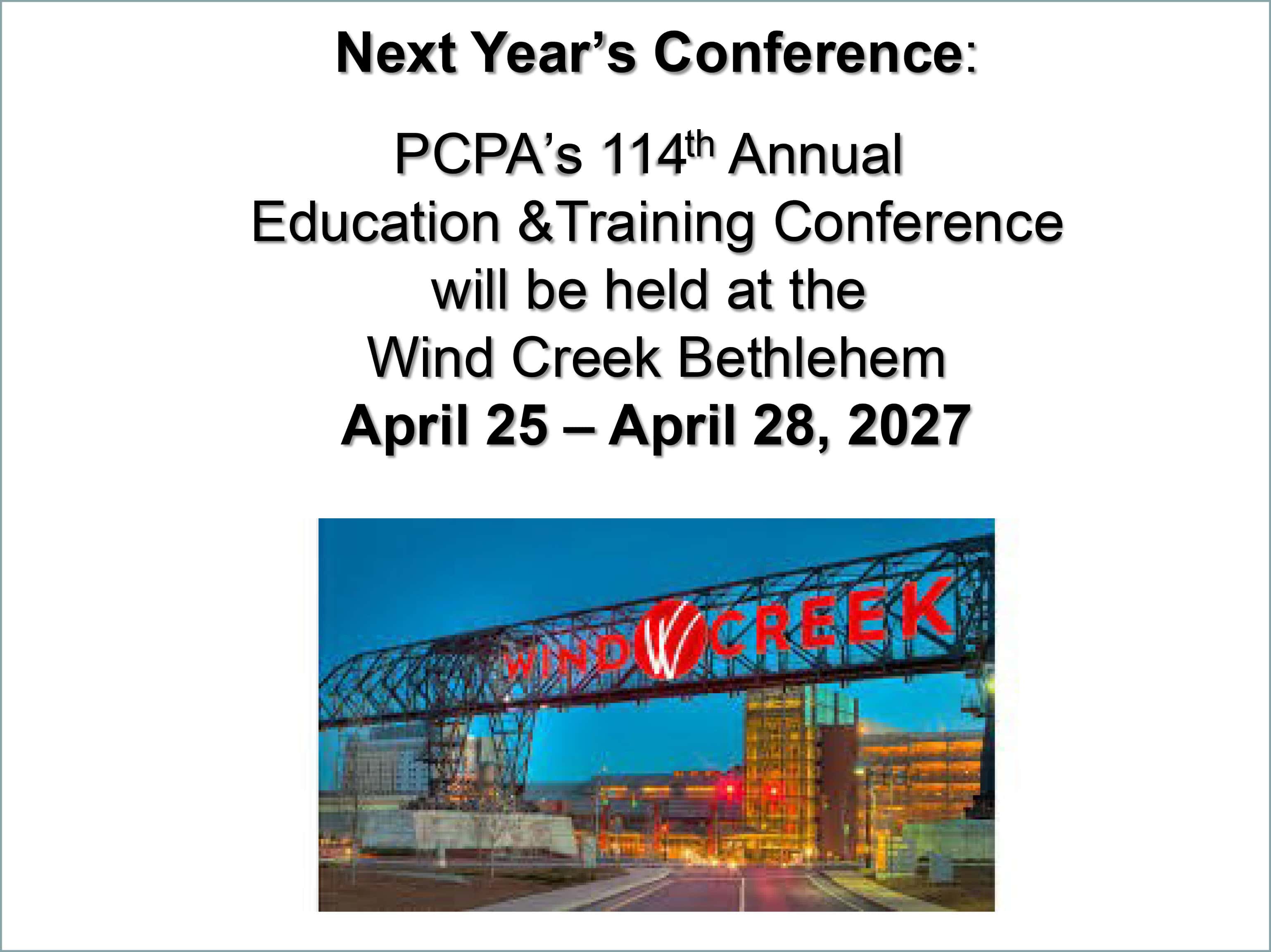 PCPA Annual Education & Training Conference