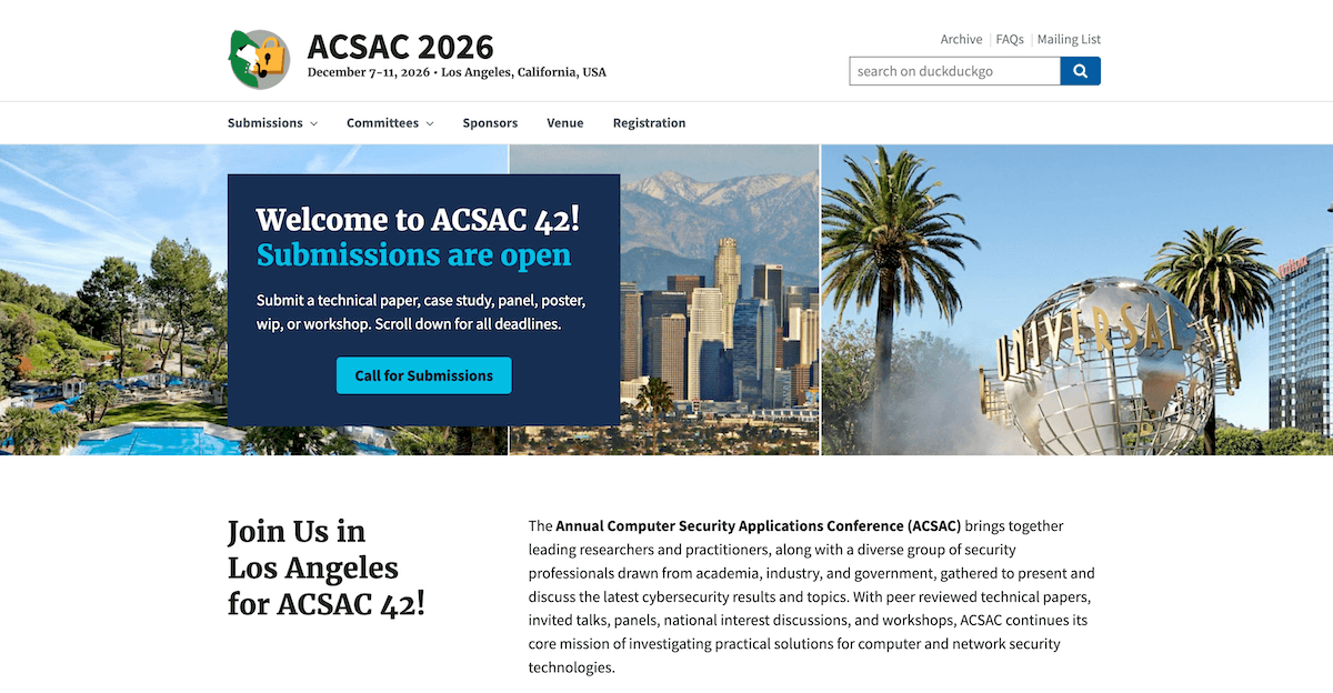 IEEE Annual Computer Security Applications Conference