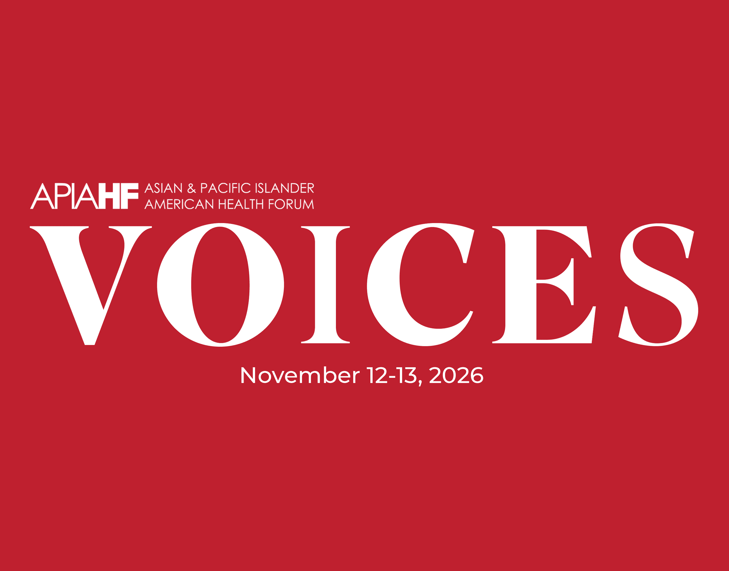 APIAHF VOICES Conference
