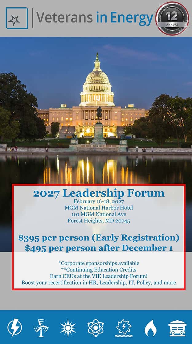 Veterans in Energy Leadership Forum in National Harbor City