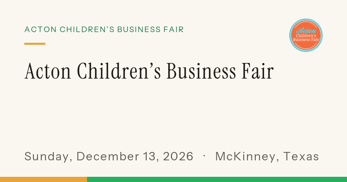 Acton Children's Business Fair