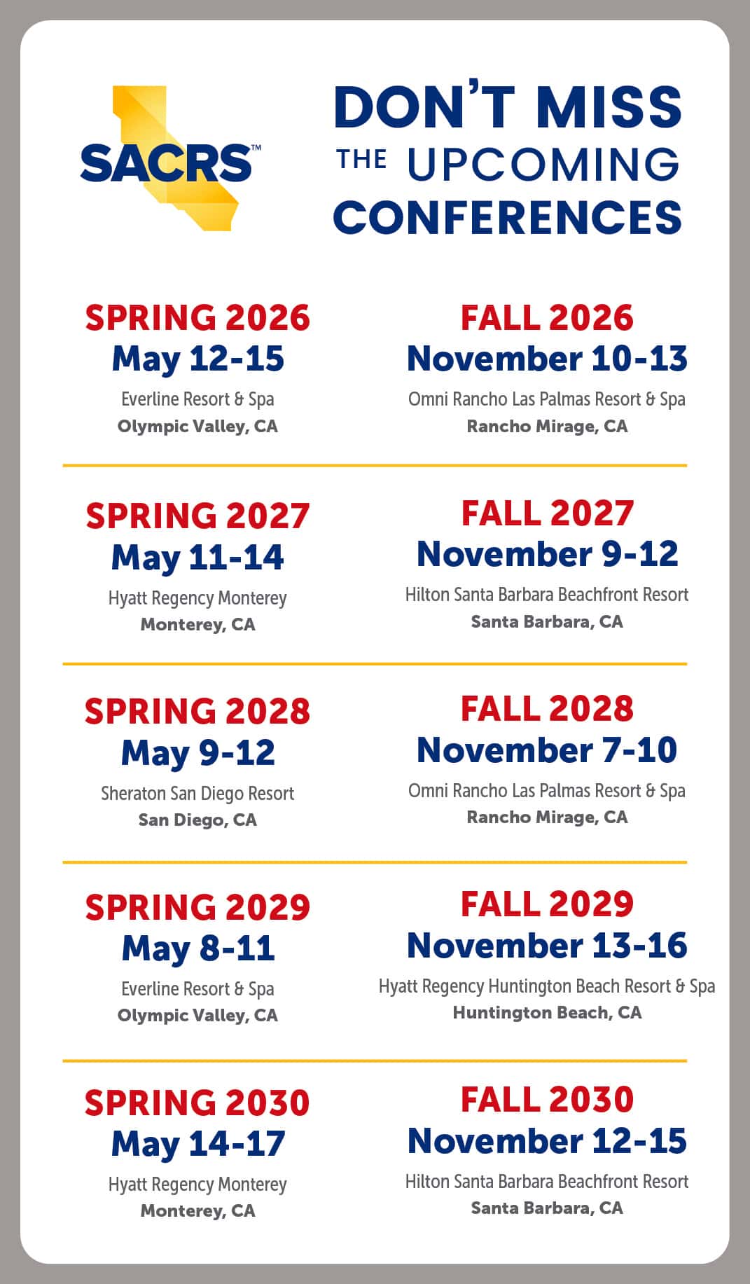 SACRS Fall Conference