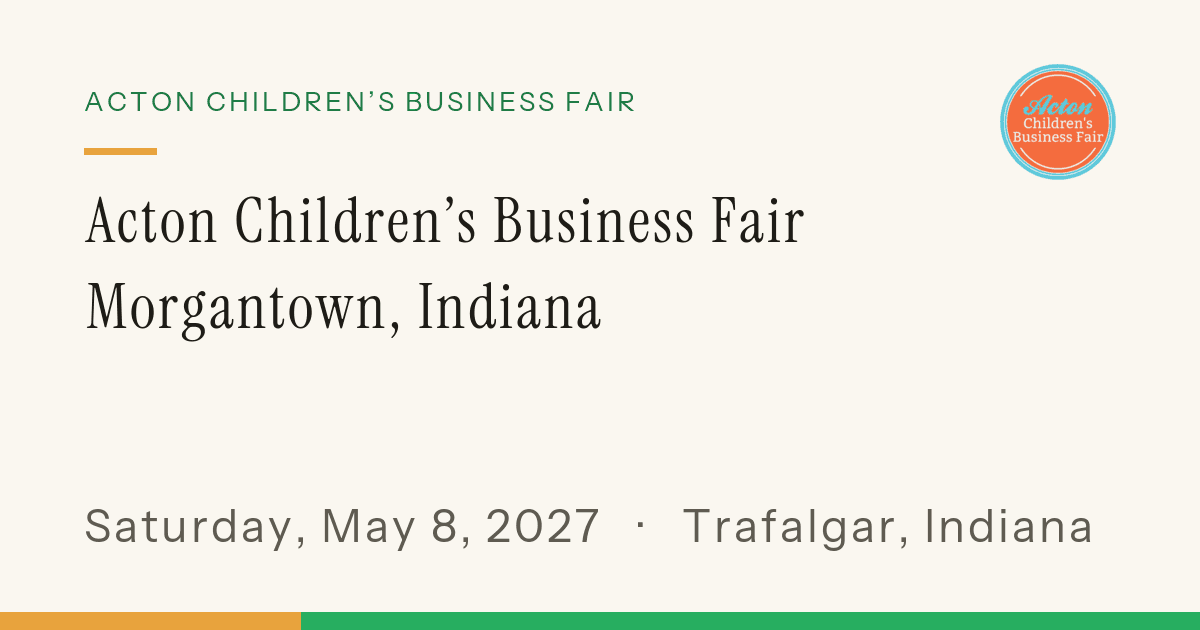 Acton Children's Business Fair Morgantown