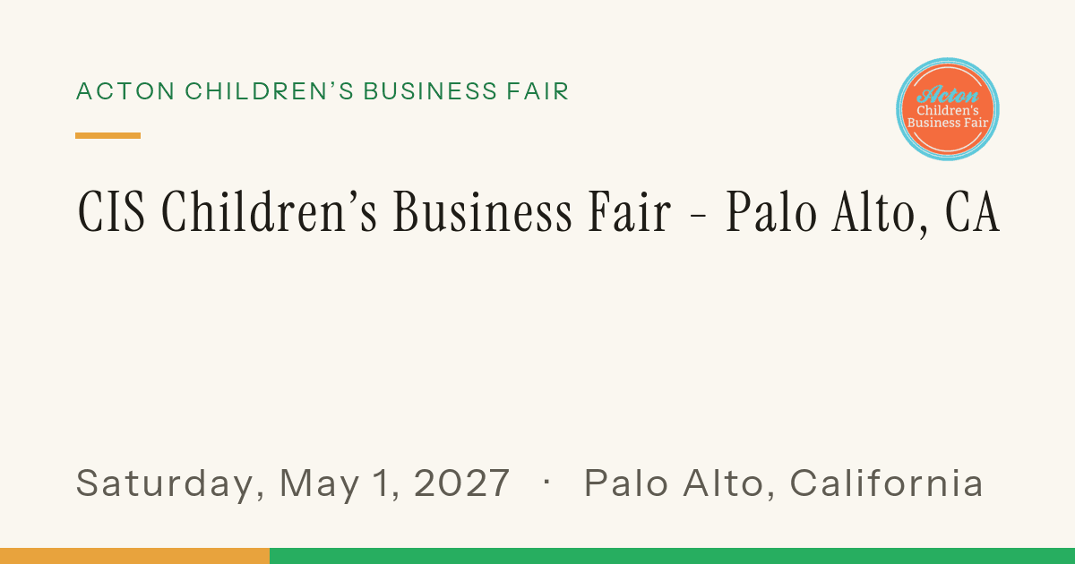 Children's Business Fair Mountain View