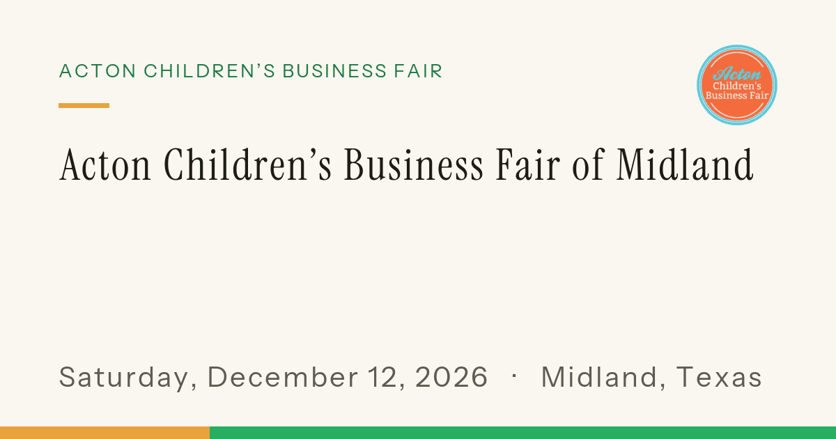 Acton Children's Business Fair of Midland