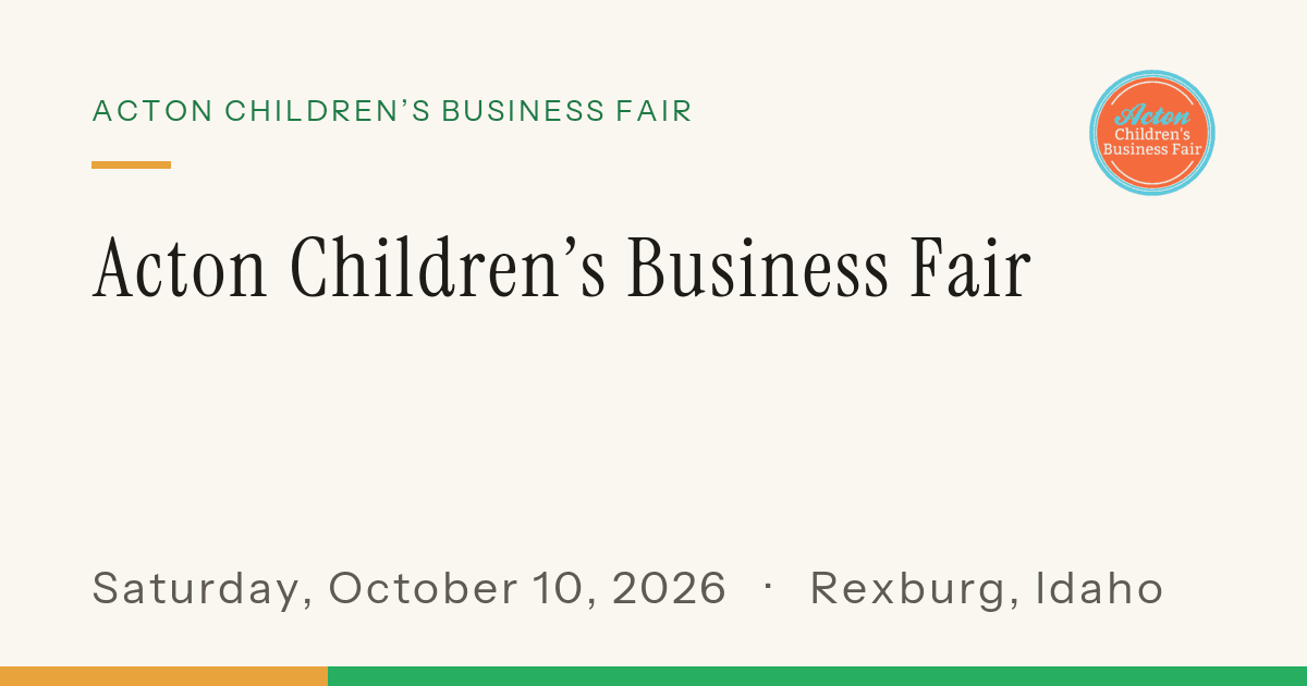 Rexburg Children's Business Fair