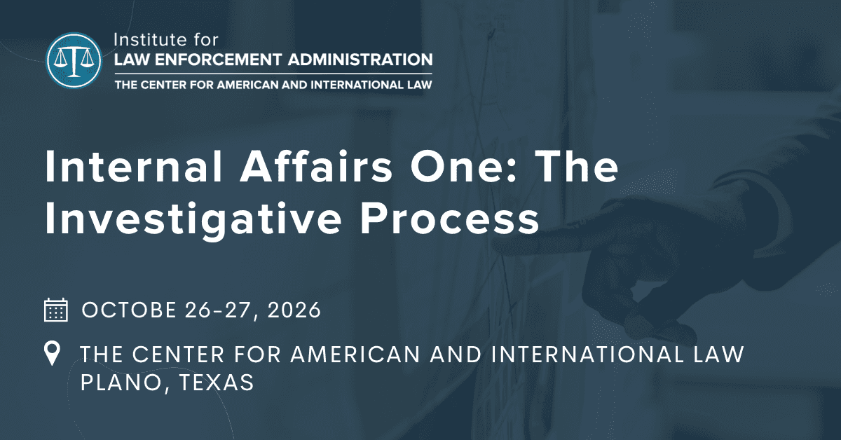 Internal Affairs One: The Investigative Process