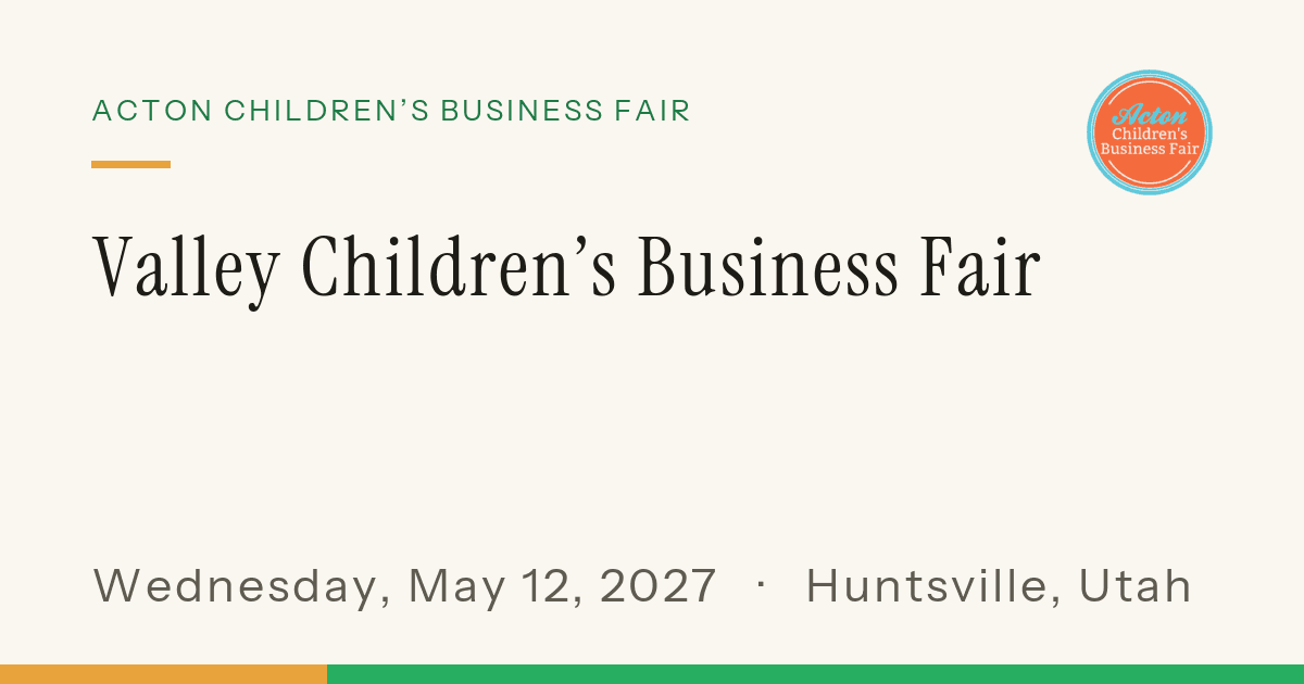 Valley Children's Business Fair